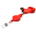 Digital ID 15mm Recycled Plain Red Lanyards with Card Reels (Pack of 50)