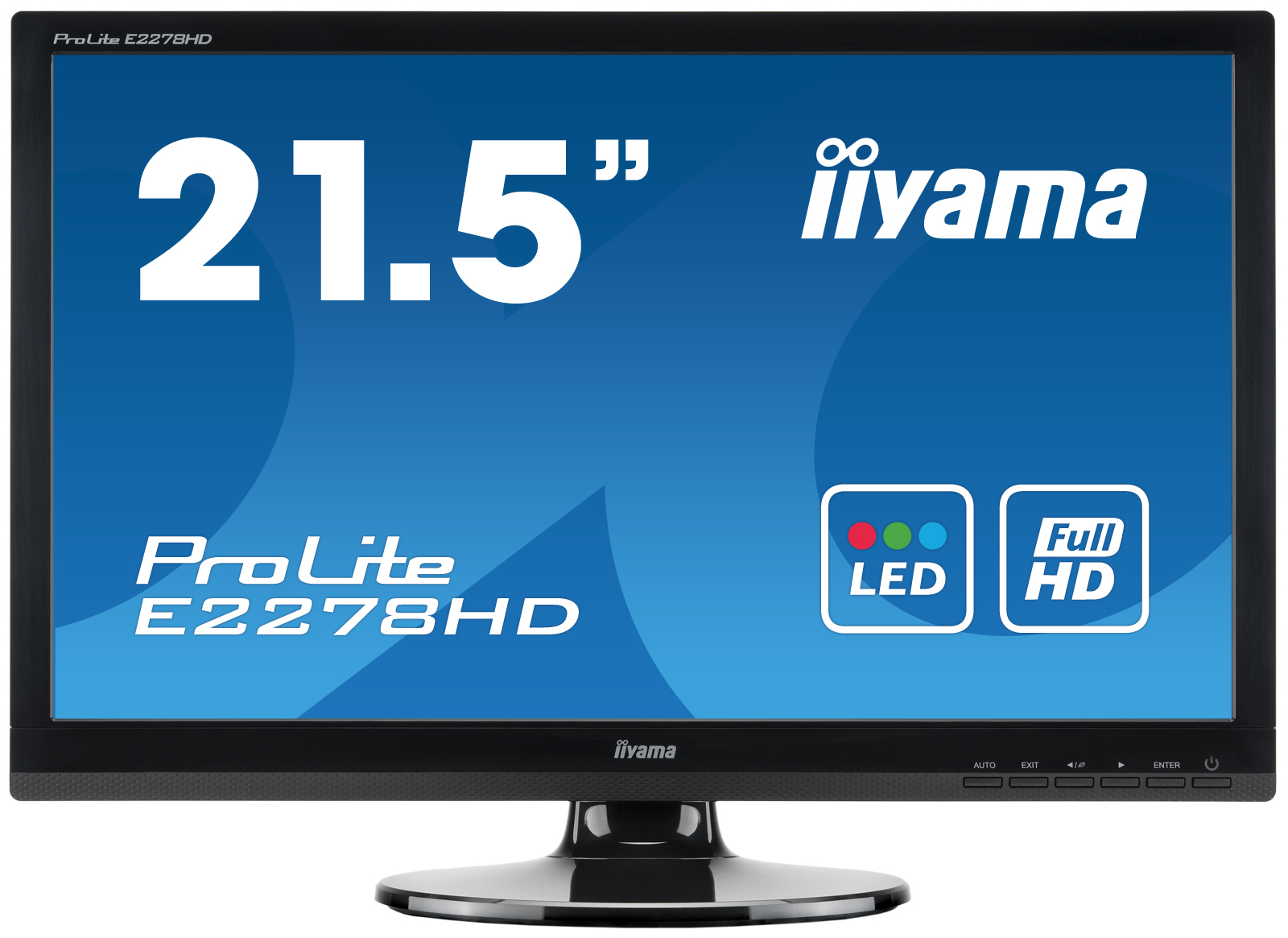 iiyama ProLite E2278HD-GB1 computer monitor 54.6 cm (21.5") 1920 x 1080 pixels Full HD LED Black