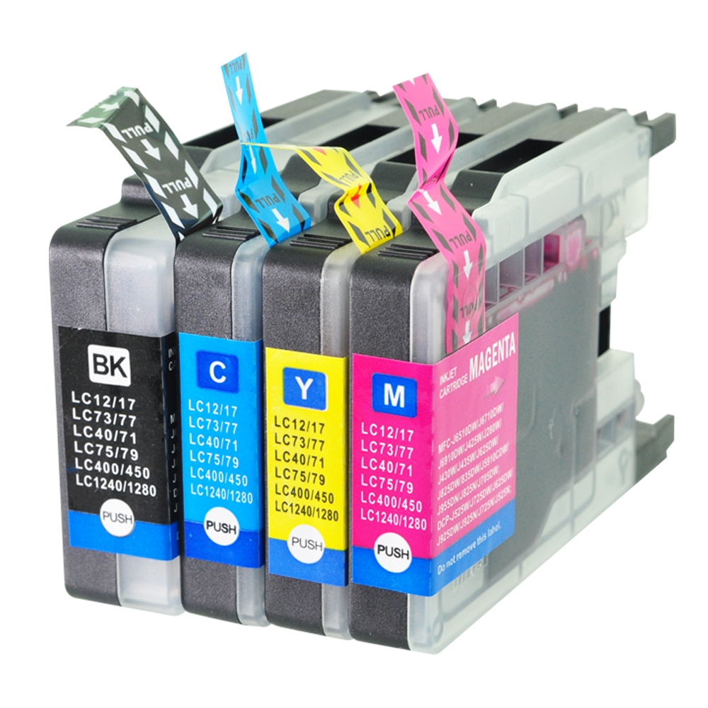 CTS Wholesale Comp Brother LC1280 Multipack 4 Ink Ctgs  [LC1220BK/C/M/Y] also LC1240