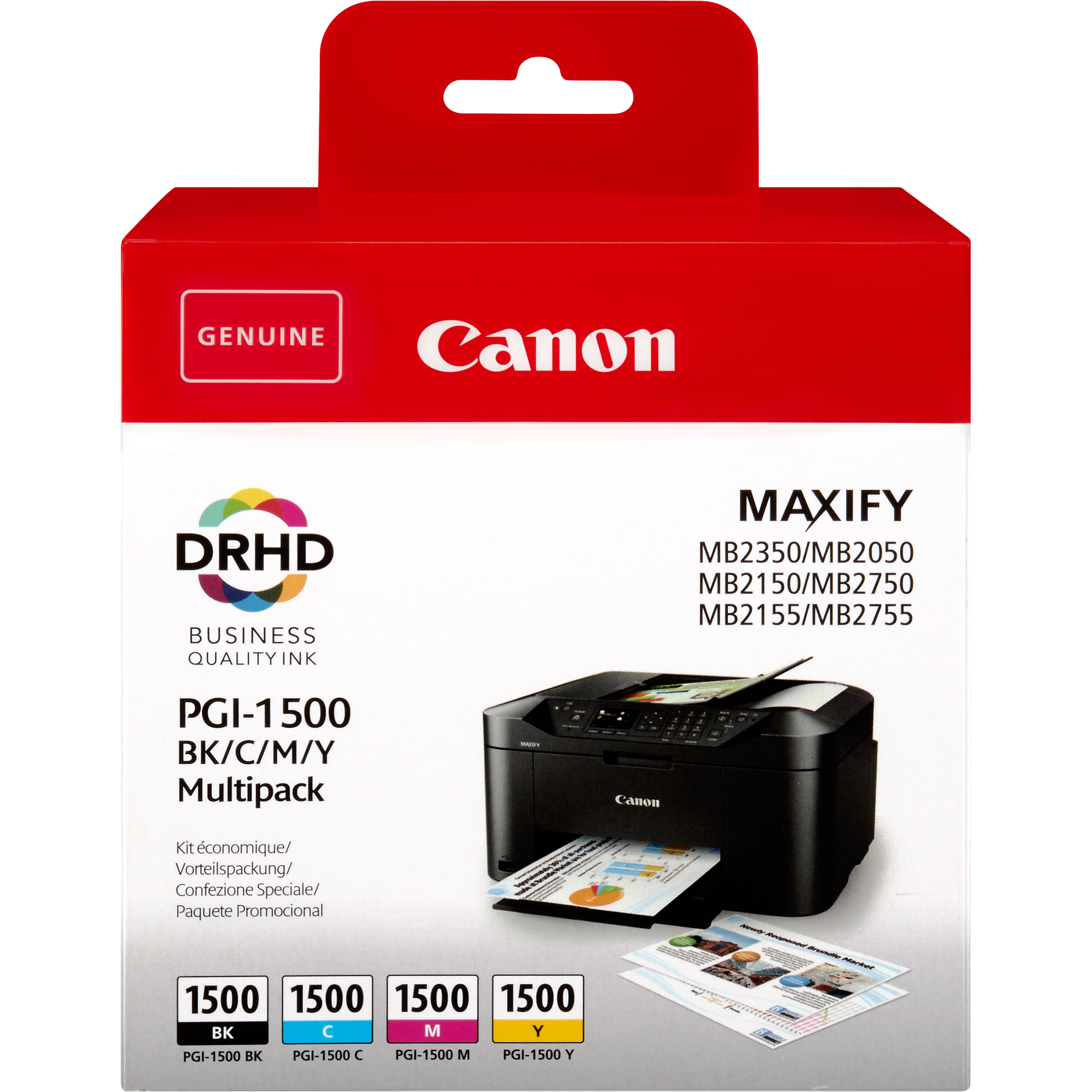 Image of Canon 9218B005/PGI-1500BKCMY Ink cartridge multi pack Bk,C,M,Y...