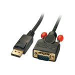Microconnect DP-VGA-MM-100 video cable adapter 1 m DisplayPort VGA (D-Sub) Black