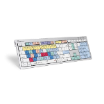 Logickeyboard ALBA keyboard Universal USB ĄŽERTY French Silver