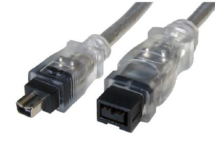 Cables Direct IEEE-103 FireWire cable 9-p 4-p Black,Transparent 3 m