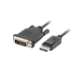 Lanberg CA-DPDV-10CU-0030-BK video cable adapter 3 m DisplayPort DVI-D Black