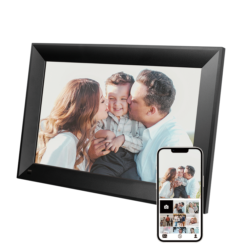 LogiLink Digital Photo Frame, LCD, 10.1", Uhale App, 2.4 Ghz WiFi, black