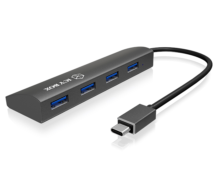 ICY BOX IB-AC6405-C USB 3.2 Gen 1 (3.1 Gen 1) Type-C 5000 Mbit/s Antracit