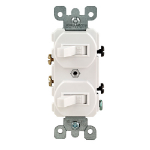 Leviton 5224-2W electrical switch Combination switch 1P White