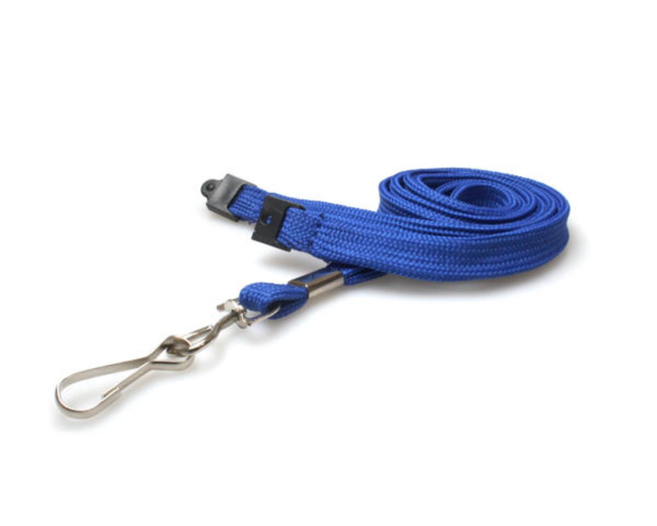 Image of Digital ID 10mm Mid Blue Tubular Breakaway Lanyards with Metal...