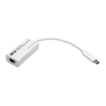 Tripp Lite U436-06N-GBW USB-C to Gigabit Network Adapter, Thunderbolt 3 Compatibility - White