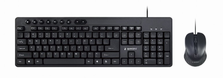 Image of Gembird KBS-UM-04 keyboard Mouse included USB QWERTY US English Black