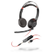 POLY Blackwire 5220 Headset Wired Head-band Calls/Music USB Type-A Black, Red