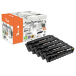 Peach PT1109 tonercartridge 5 stuk(s) Compatibel Zwart, Cyaan, Magenta, Geel