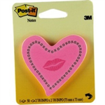 Post-It NOTE HEART WITH LIPS NEON PINK