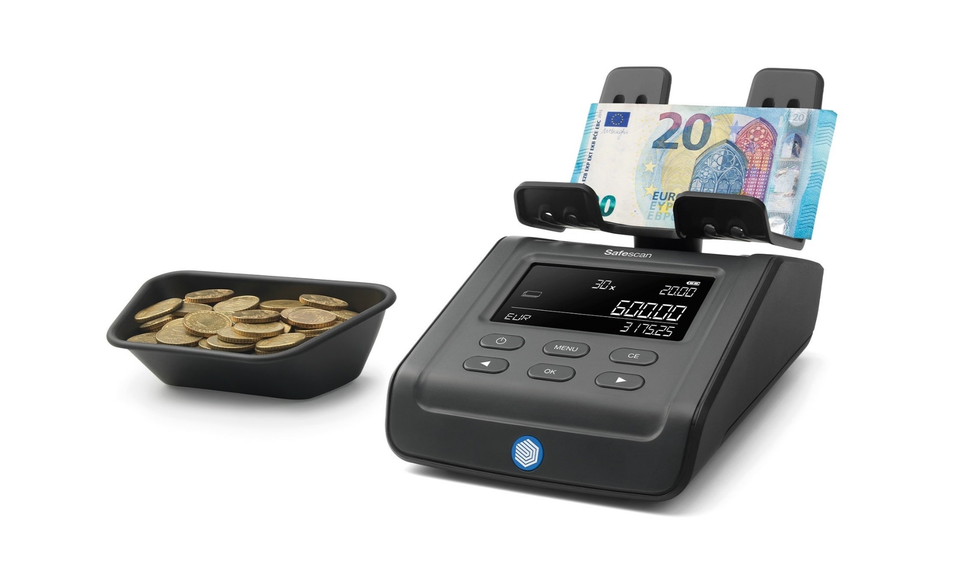 131-0706 SAFESCAN 6175 Money Counting Scale for Coins and Notes - Black