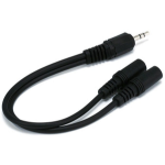 Monoprice 667 audio cable 6" (0.152 m) 2 x 3.5mm 3.5mm Black