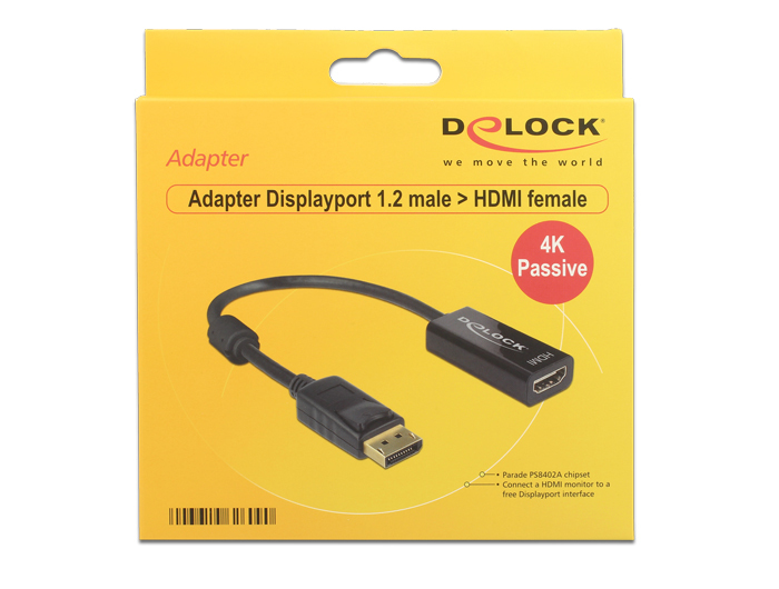 62609 DELOCK Videoanschluß - DisplayPort (M) bis HDMI (W)