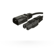 Image of Microconnect 3m, C14 - C15 Black C14 coupler C15 coupler