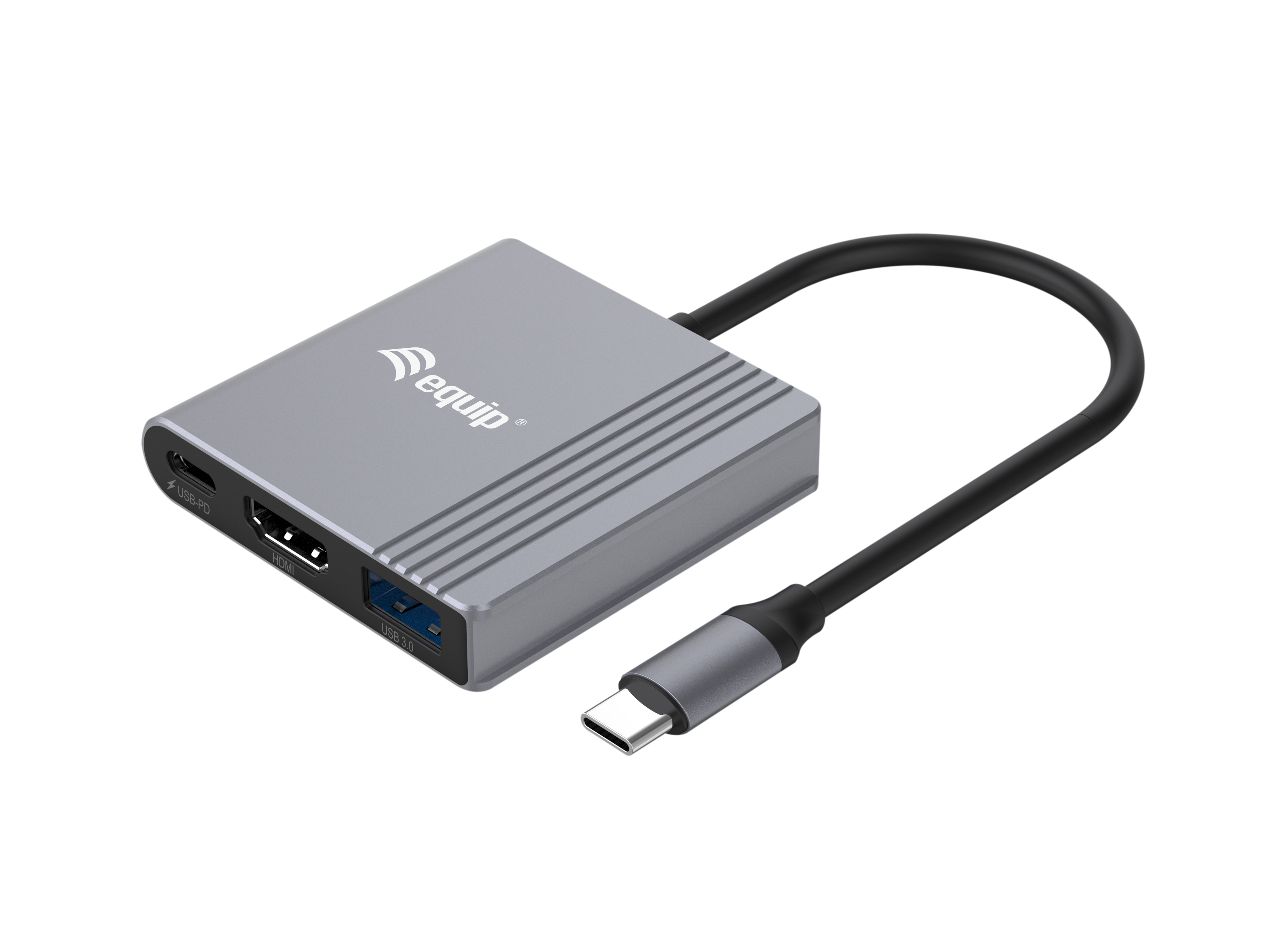 Image of Equip 3 in 1 USB-C to HDMI / USB-A / USB PD Adapter