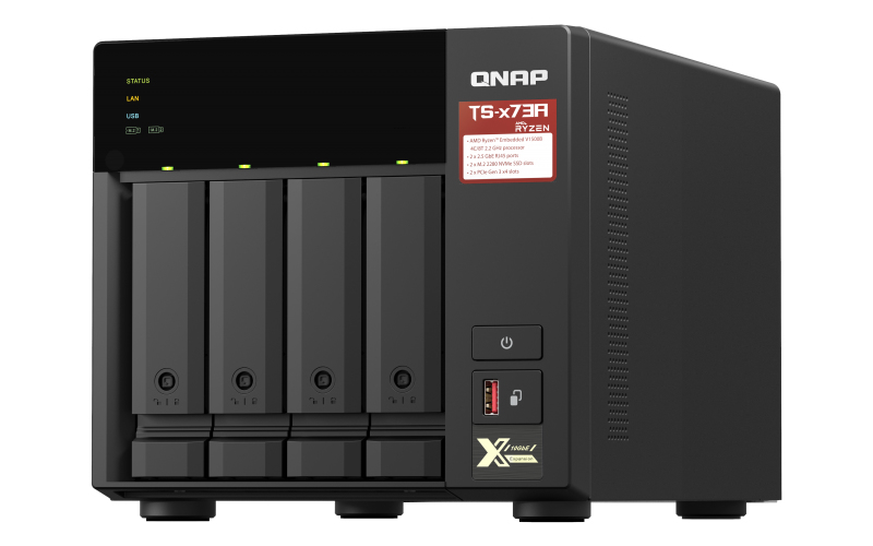 QNAP TS-473A NAS Tower Ethernet LAN Black V1500B