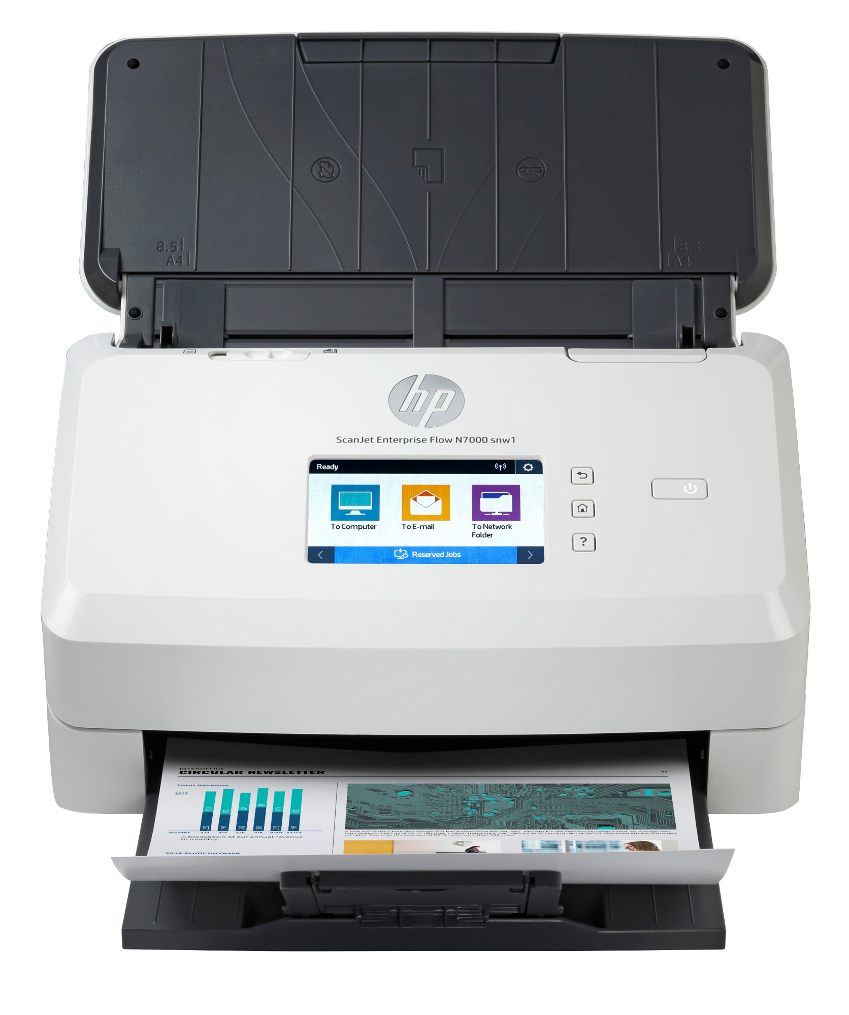 Hp Black/White Scanjet Enterprise Flow N7000 Snw1 Sheet-Fed Scanner 600 X 600 Dpi