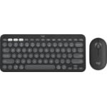 Logitech Pebble 2 Combo keyboard Mouse included Universal RF Wireless + Bluetooth QWERTY English Graphite