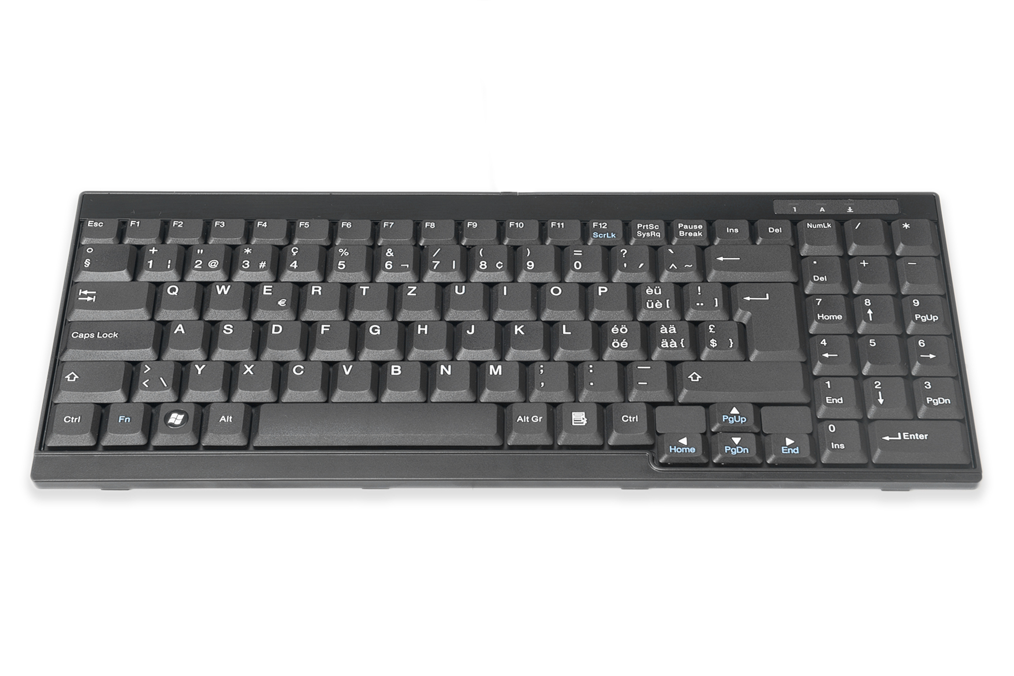 Digitus Keyboard Suitable for TFT Consoles. Swiss Layout