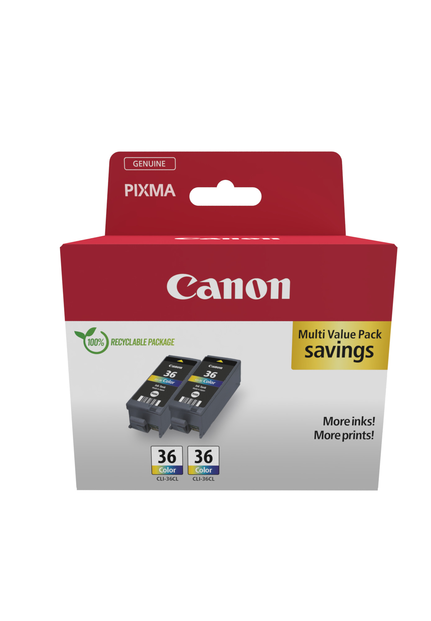 Image of Canon 1511B025/CLI-36 Ink cartridge color twin pack, 2x249 pages...