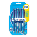 Papermate Flexgrip Ultra Blue Clip-on retractable ballpoint pen Medium 5 pc(s)