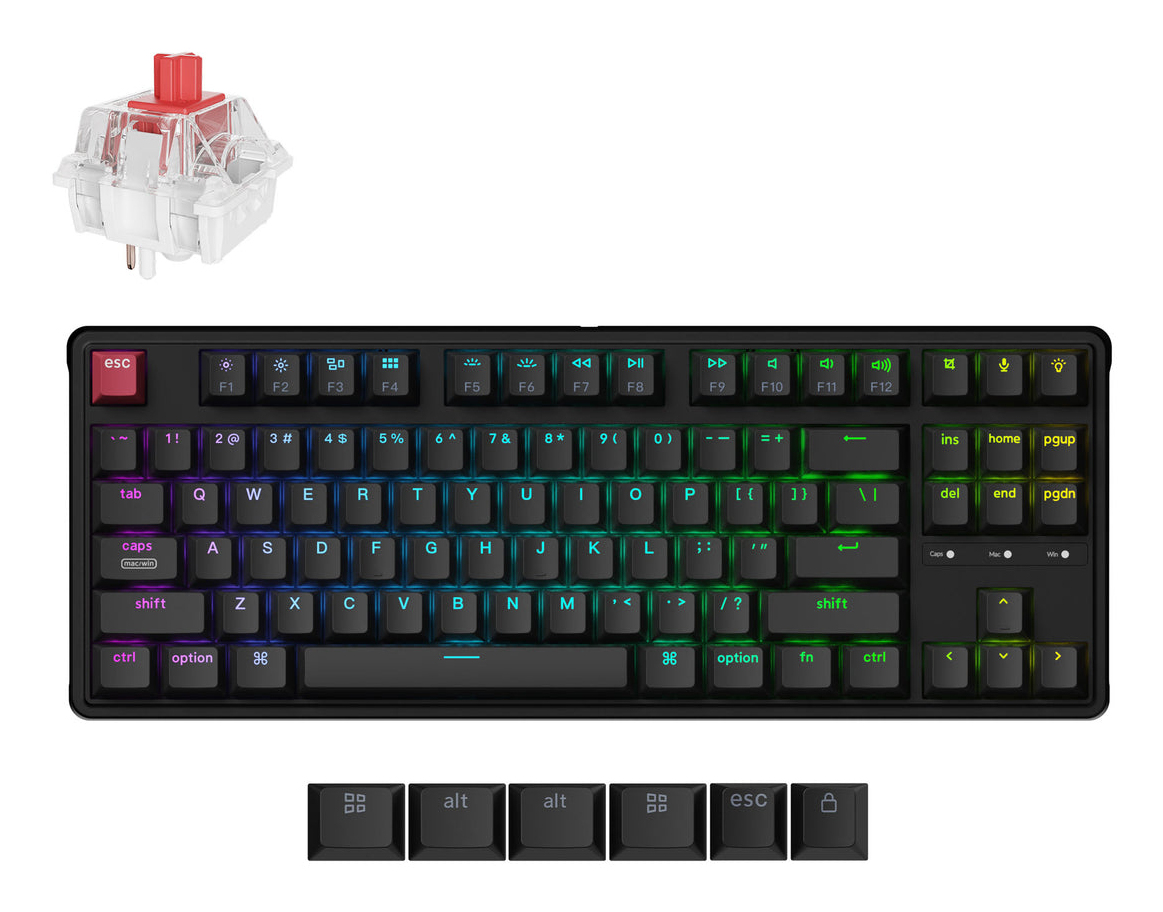 Keychron C3 Pro 8K keyboard Universal USB QWERTY UK English Black