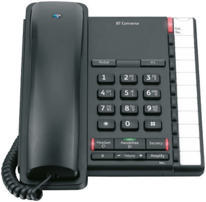 BT Converse 2200 Corded Telephone Black 040208