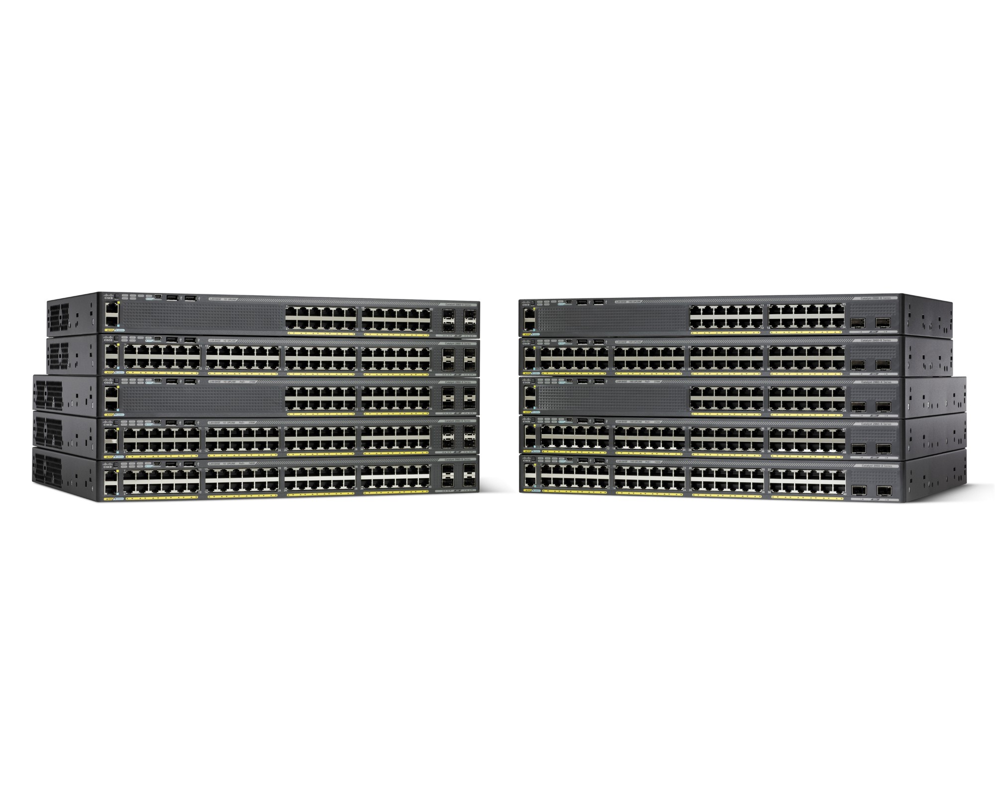 Cisco Catalyst WS-C2960X-48TS-L nätverksswitchar hanterad L2 Gigabit Ethernet (10/100/1000) 1U Svart