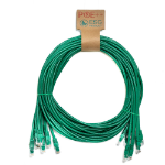 Cablenet 0.5m Cat6 RJ45 Green U/UTP PVC 24AWG Flush Moulded Booted Patch Lead (PK10)