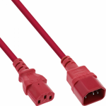 InLine B-16501R power cable Red 1 m C13 coupler C14 coupler