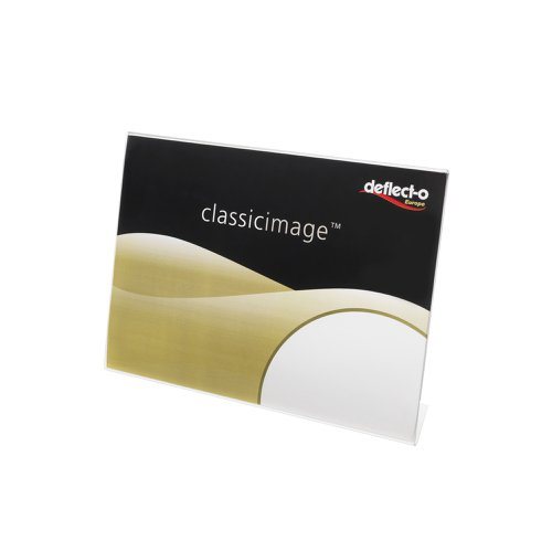 47611 DEFLECTO A3 Landscape Slanted Literature Display Sign Holder Crystal Clear - 47611