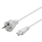 Deltaco DEL-109C-50V power cable White 0.5 m CEE7/7 C5 coupler