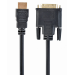 Gembird 3m, HDMI/DVI, M/M DVI-D Black
