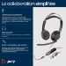 Poly Micro-casque Blackwire 5220 stéréo USB-C + connexion 3,5 mm + adaptateur USB-C/A