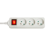 Lindy 73124 power extension 3 AC outlet(s) Indoor White
