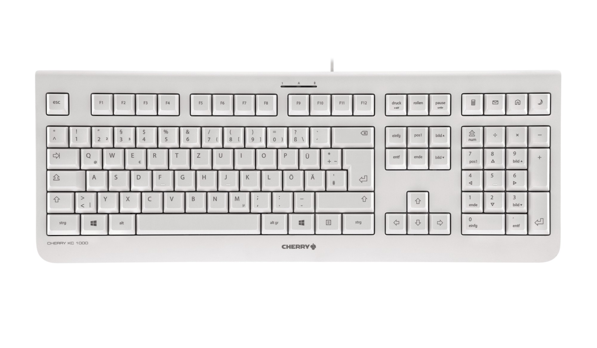 Cherry Grey Kc 1000 Keyboard Usb Qwerty Nordic