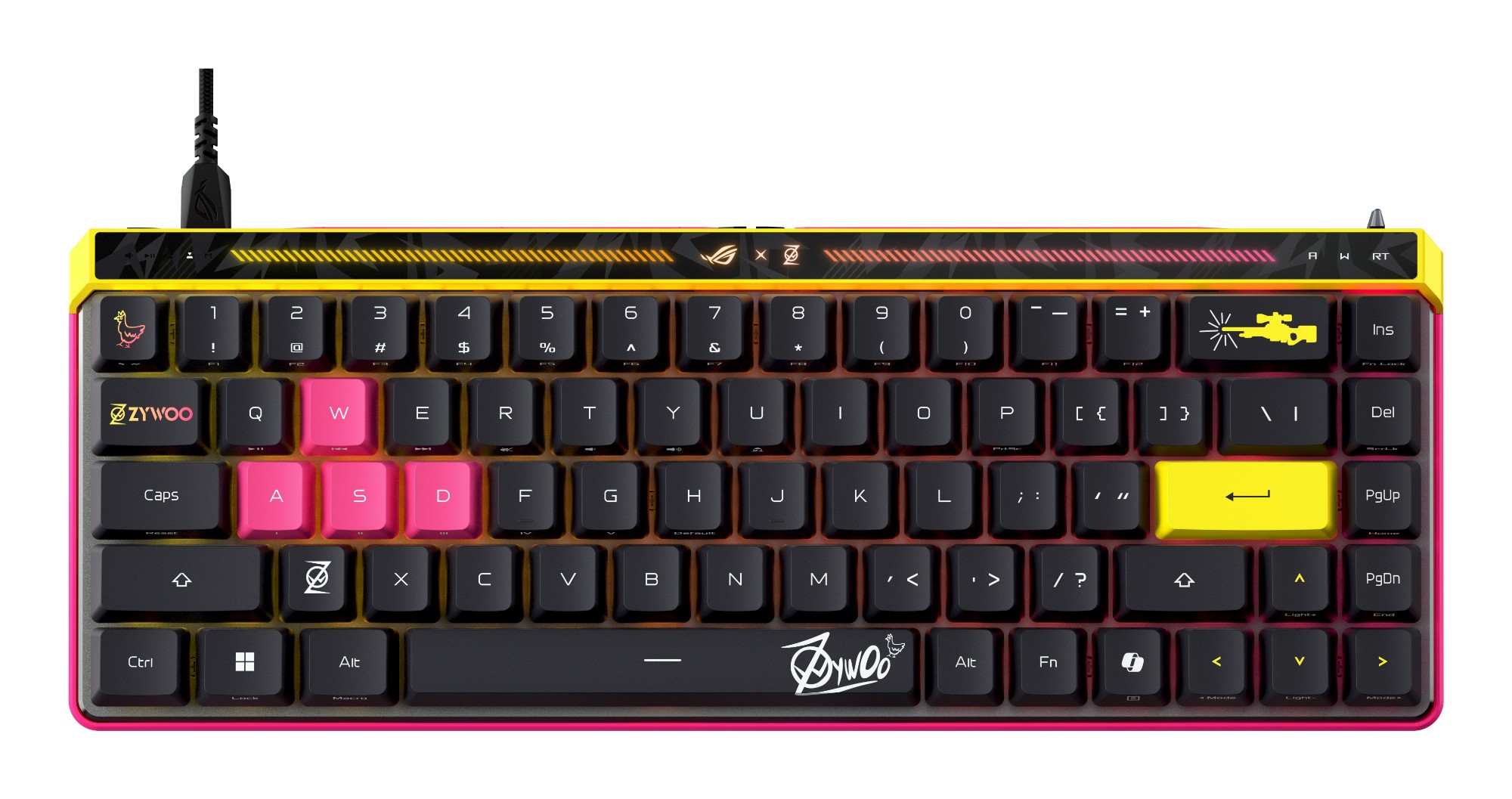 Asus Black Rog Falchion Ace Hfx Zywoo Edition Keyboard Gaming Usb Qwerty Us