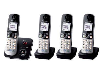 Photos - Cordless Phone Panasonic KX-TG6824EB telephone DECT telephone Black Caller ID 