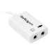 StarTech.com Witte headsetadapter voor headsets met aparte koptelefoon-/microfoonstekkers 3,5 mm 4-positie naar 2x 3-positie 3,5 mm M/F