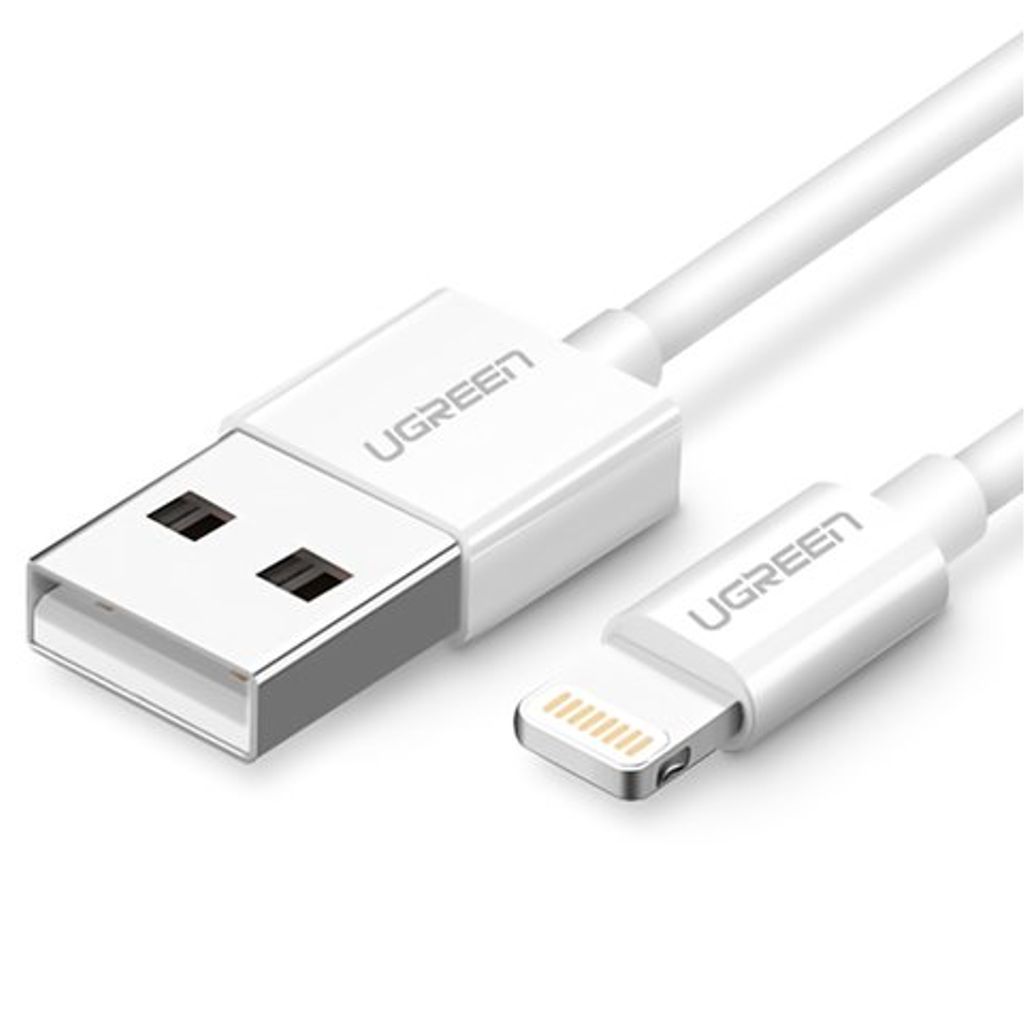 EU Product - USB-A to Lightning MFI cable, 2.4A, 2m - white thumbnail