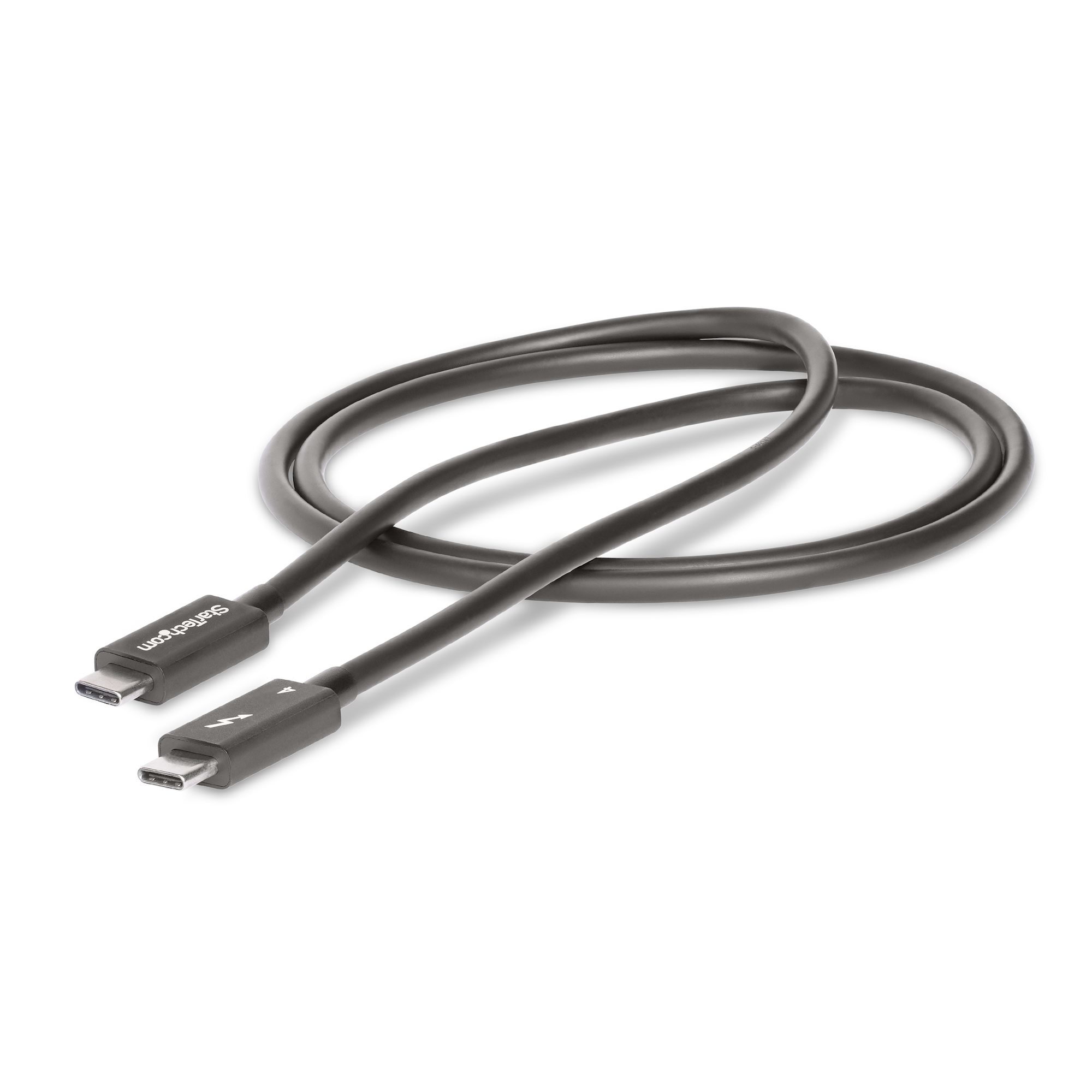 StarTech.com 3ft (1m) Thunderbolt 4 Cable - 40Gbps - 100W PD - 4K/8K Video - Intel-Certified Thunderbolt Cable - Compatible w/ USB4/Thunderbolt 3/USB 3.2/USB Type-C/DisplayPort