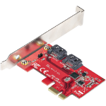 StarTech.com SATA PCIe Kaart, 2 Port PCIe SATA Uitbreidingskaart, 6Gbps, Full/Low Profile, PCI Express naar SATA Adapter/Controller, ASM1061 Non-Raid, PCIe naar SATA Converter