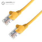 connektgear 2m RJ45 CAT6 UTP Stranded Flush Moulded LS0H Network Cable - 24AWG - Yellow