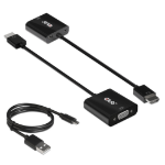 CLUB3D CAC-1302 video cable adapter 0.5 m HDMI Type A (Standard) VGA (D-Sub) Black