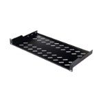 LevelOne Equip 280616 EZFS-19-1-40-B Fixed Shelf for 19' Cabinets; 1U; 400mm Depth; Black