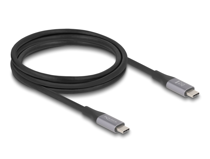 EU Product - USB-C Cable 240W PD, 40 Gbps Cable, 2m - Gray thumbnail