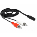 DeLOCK 85808 audio cable 1.4 m 2 x RCA 3.5mm Black, Red, White